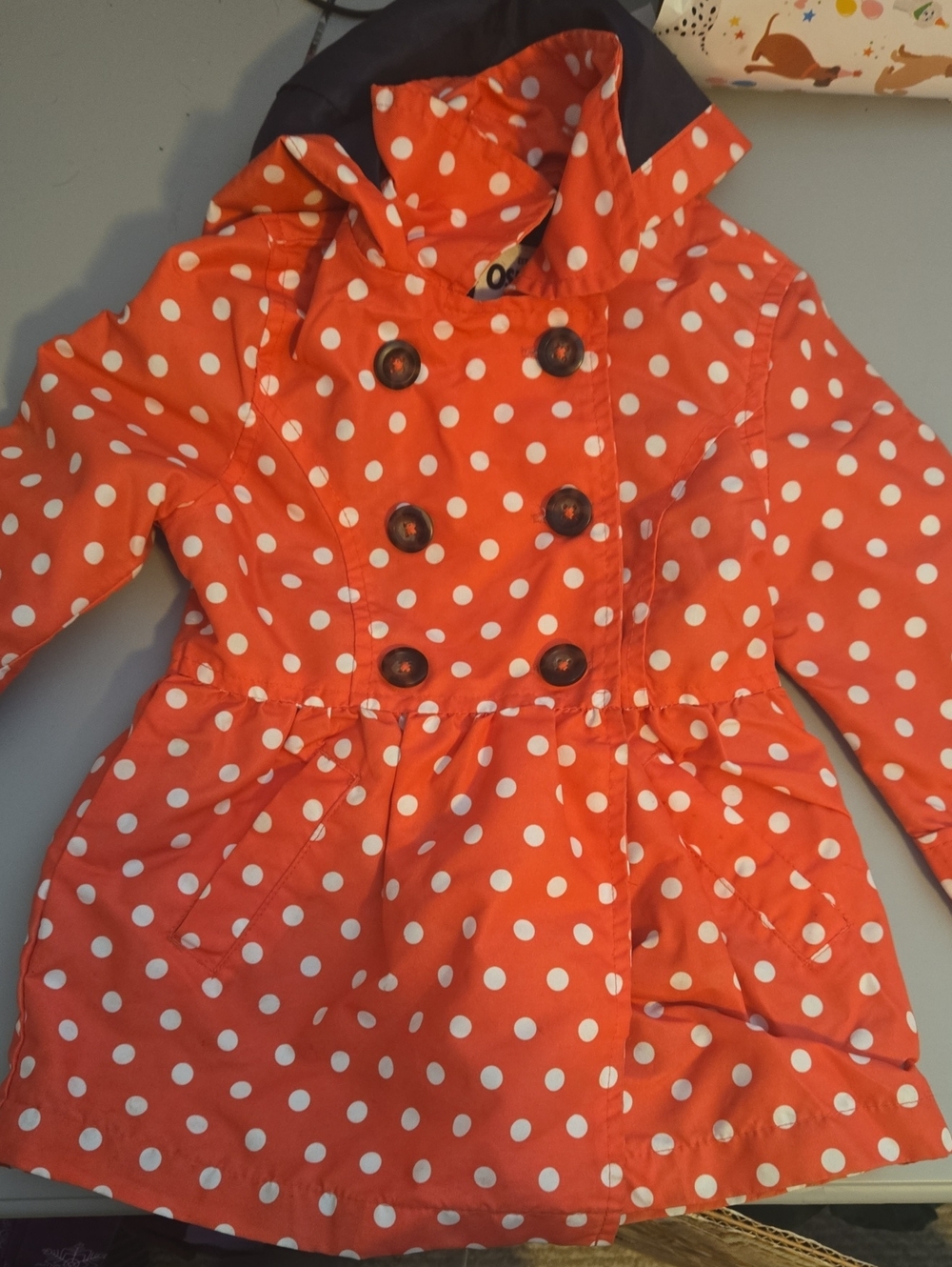 OshKosh B'gosh Polka Dot Double-Breasted Peacoat 2T